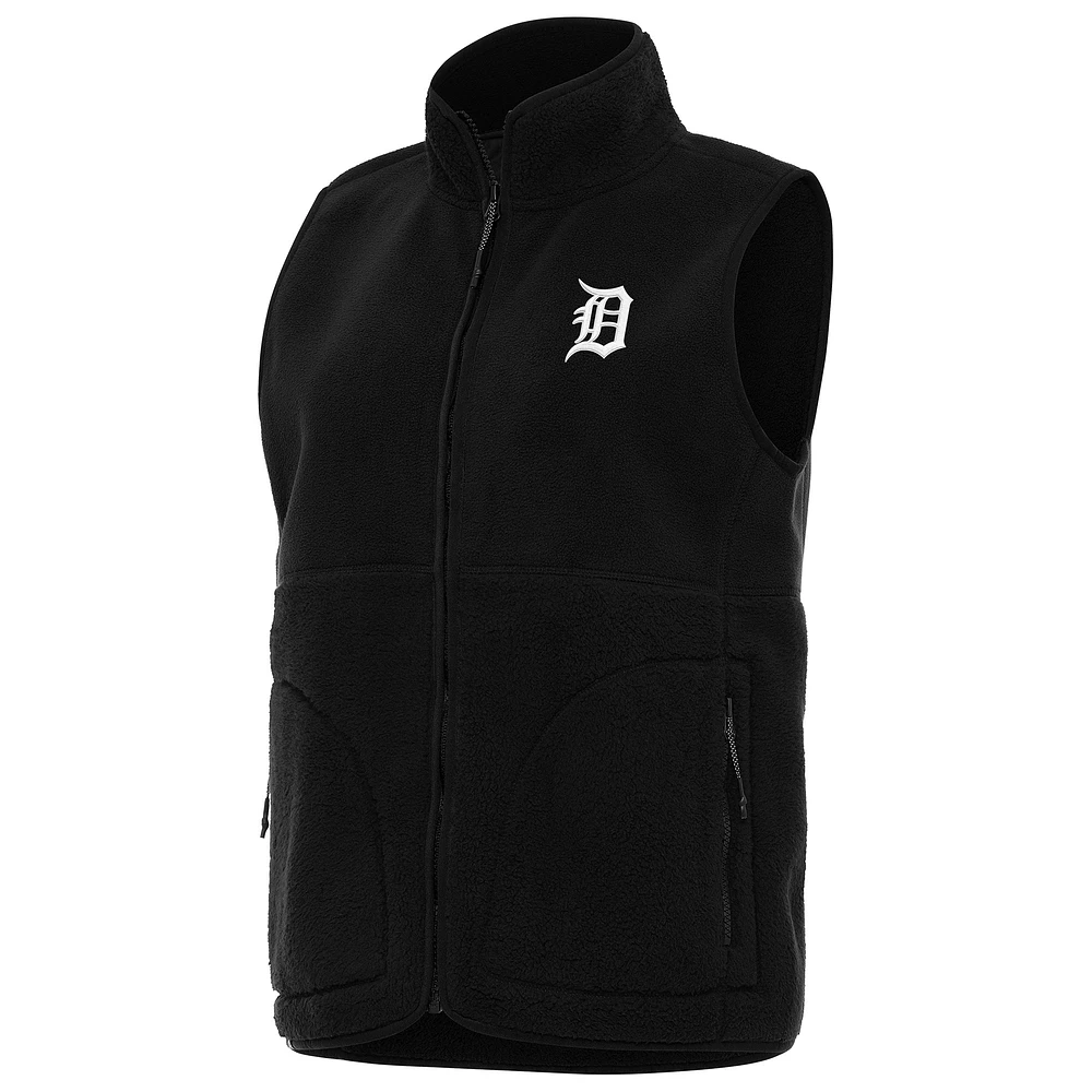 Women's Antigua Detroit Tigers Nostalgic Full-Zip Vest