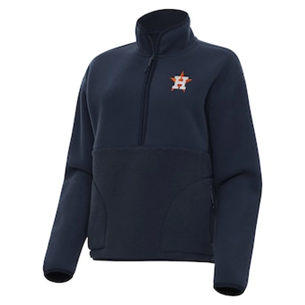 Women's Antigua Navy Houston Astros Figure Half-Zip Sweatshirt