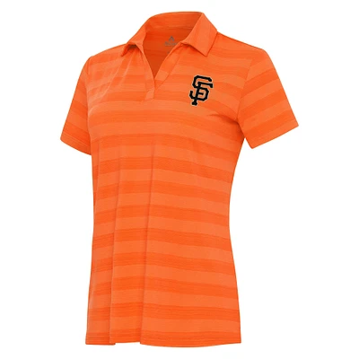 Women's Antigua Orange San Francisco Giants Patch Tunnel Polo