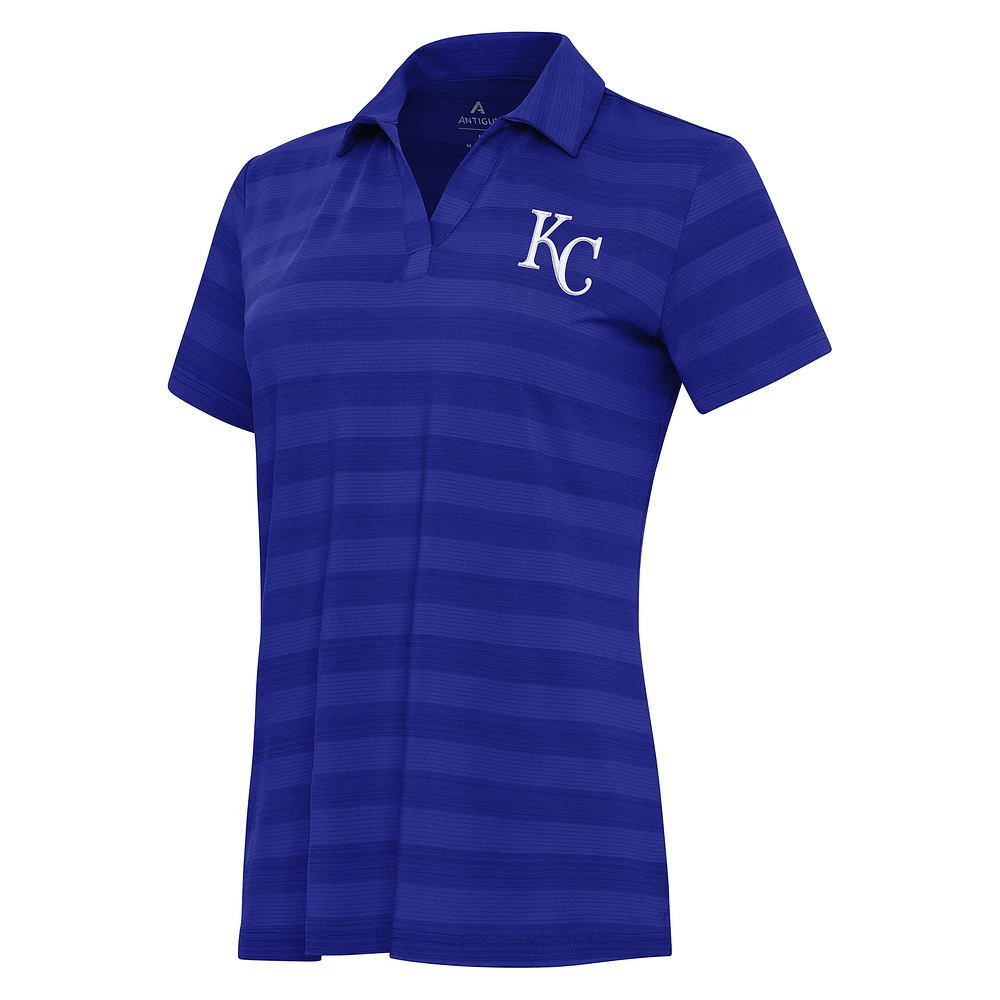 Women's Antigua Royal Kansas City Royals Patch Tunnel Polo