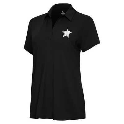Women's Antigua Black Houston Astros Era Polo