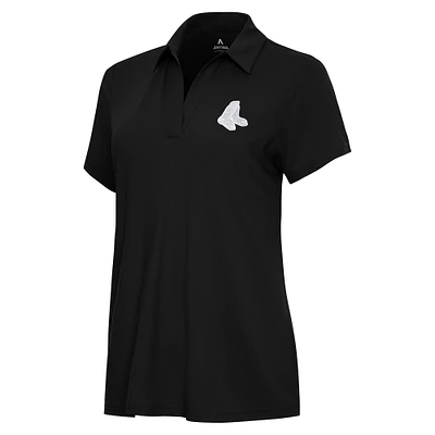 Women's Antigua Black Boston Red Sox Era Polo