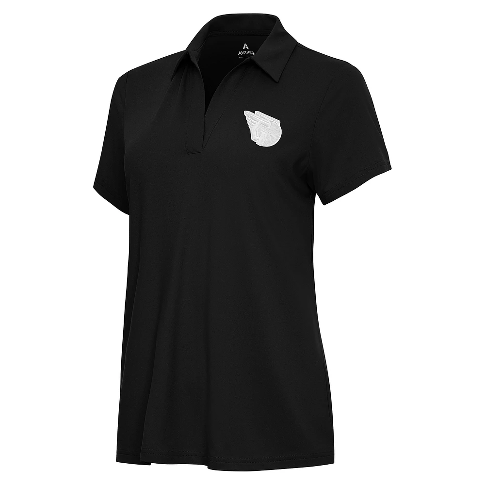 Women's Antigua Black Cleveland Guardians Era Polo