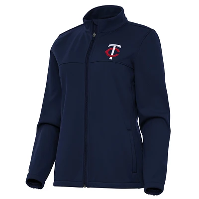 Women's Antigua Navy Minnesota Twins Links 2 Golf Full-Zip Jacket