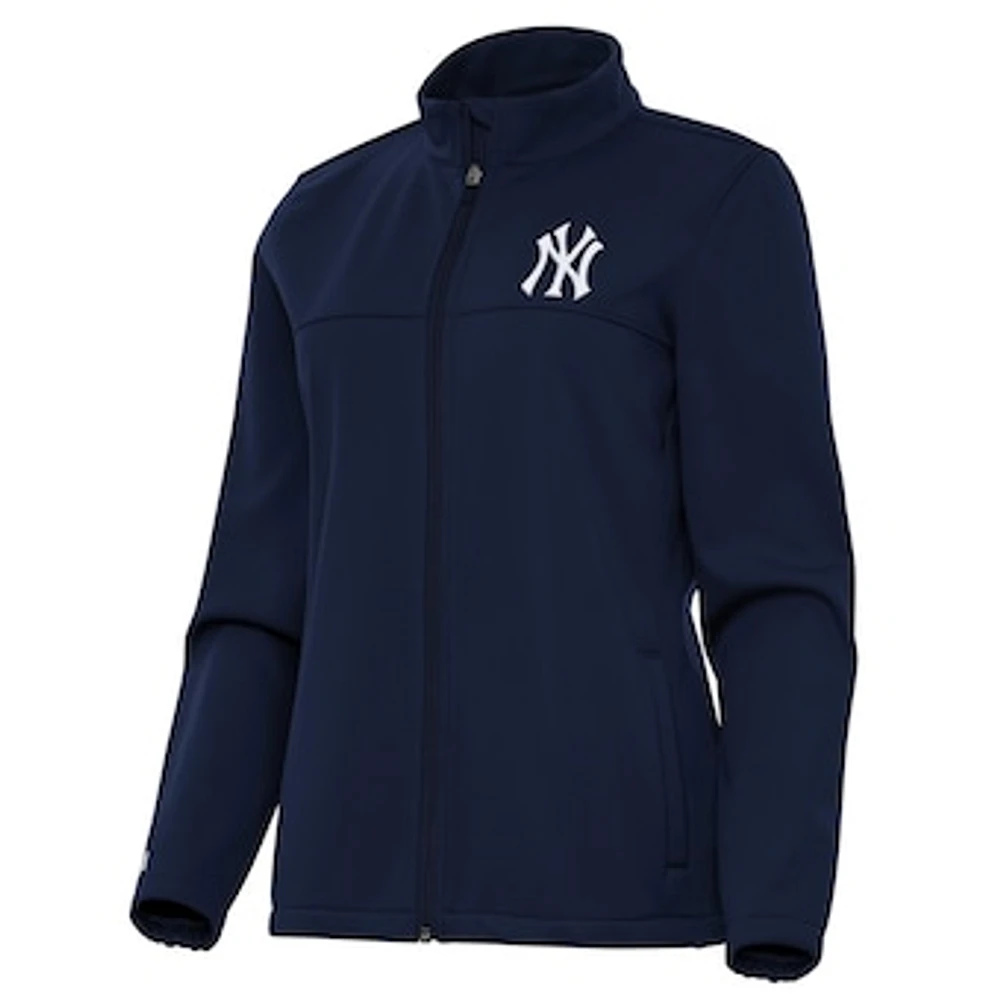 Women's Antigua Navy New York Yankees Links 2 Golf Full-Zip Jacket