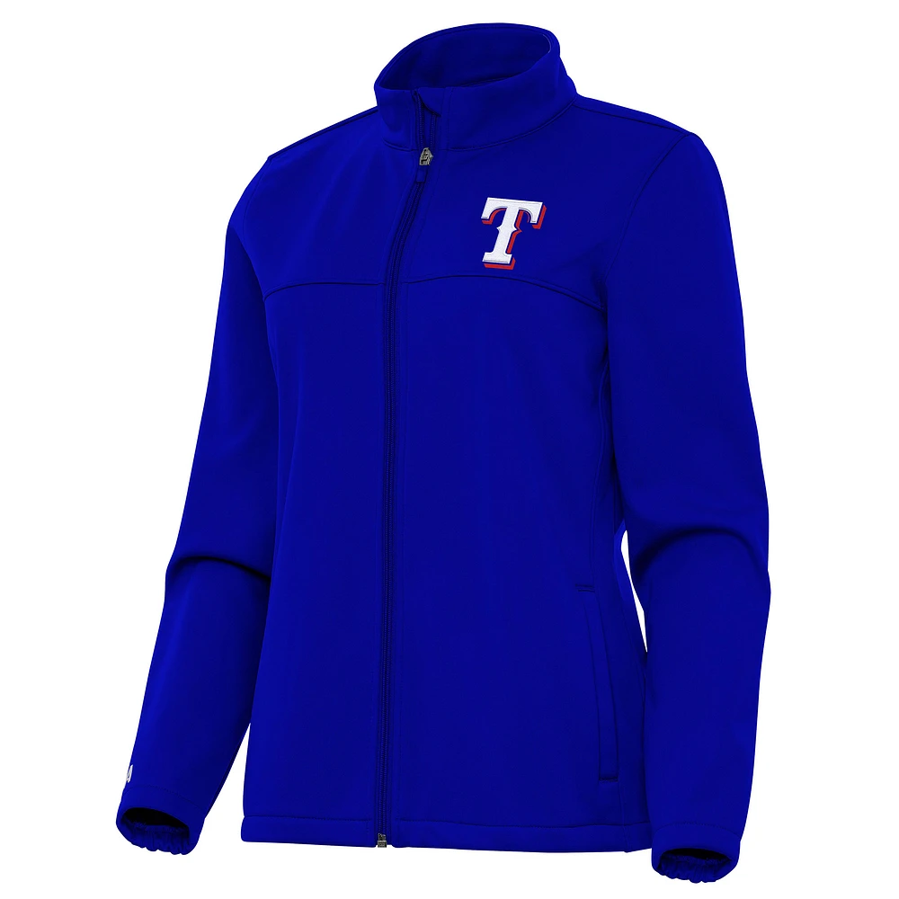 Women's Antigua Royal Texas Rangers Links 2 Golf Full-Zip Jacket