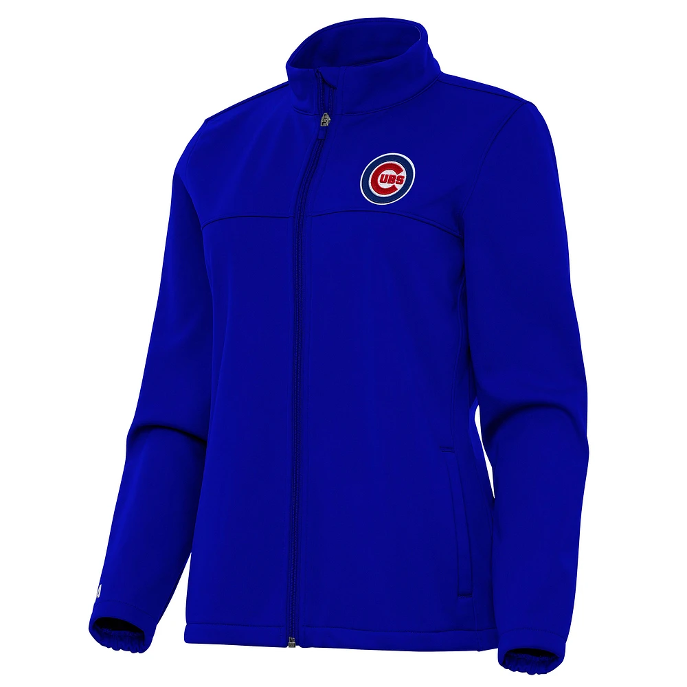 Women's Antigua Royal Chicago Cubs Links 2 Golf Full-Zip Jacket