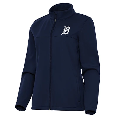 Women's Antigua Navy Detroit Tigers Links 2 Golf Full-Zip Jacket