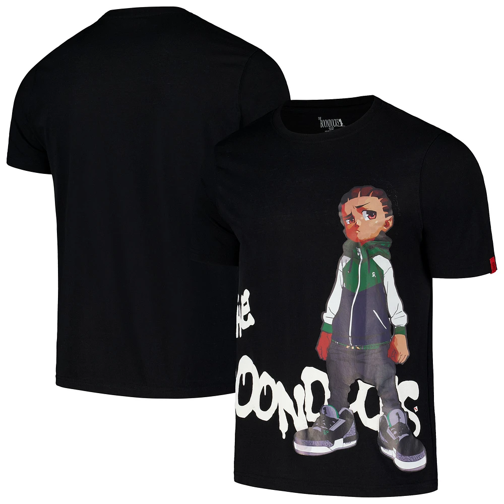 Men's Black The Boondocks Riley Graffiti T-Shirt
