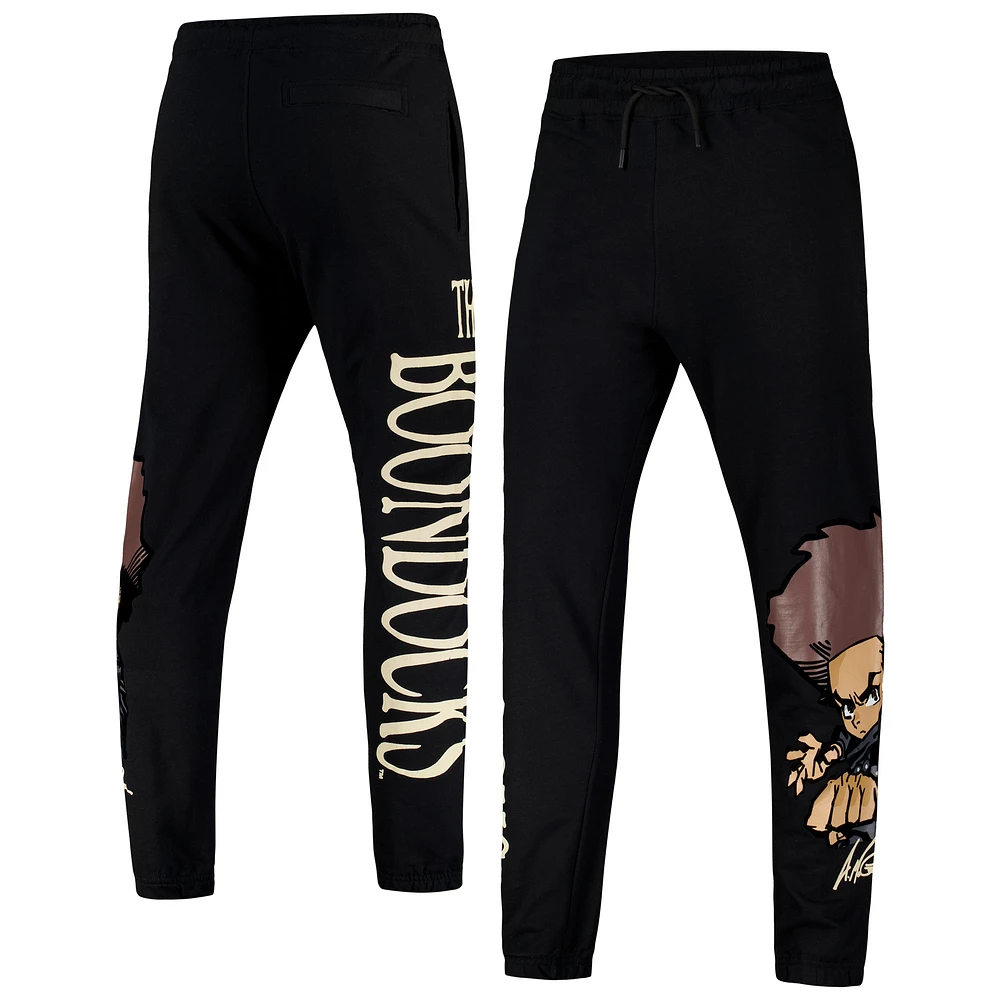 Men's Black The Boondocks Huey Close-Up Joggers
