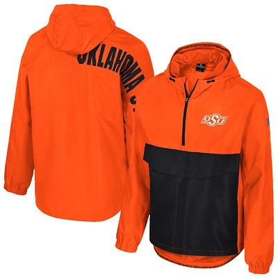 Men's Colosseum Orange Oklahoma State Cowboys Reloaded Anorak Half-Zip Jacket