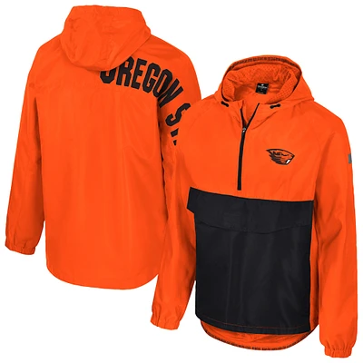 Men's Colosseum Orange Oregon State Beavers Reloaded Anorak Half-Zip Jacket