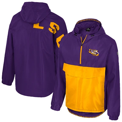 Men's Colosseum Purple LSU Tigers Reloaded Anorak Half-Zip Jacket