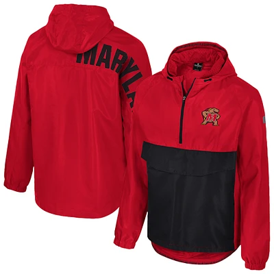 Men's Colosseum Red Maryland Terrapins Reloaded Anorak Half-Zip Jacket