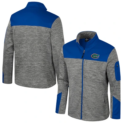 Men's Colosseum Gray/Royal Florida Gators Guard Full-Zip Jacket