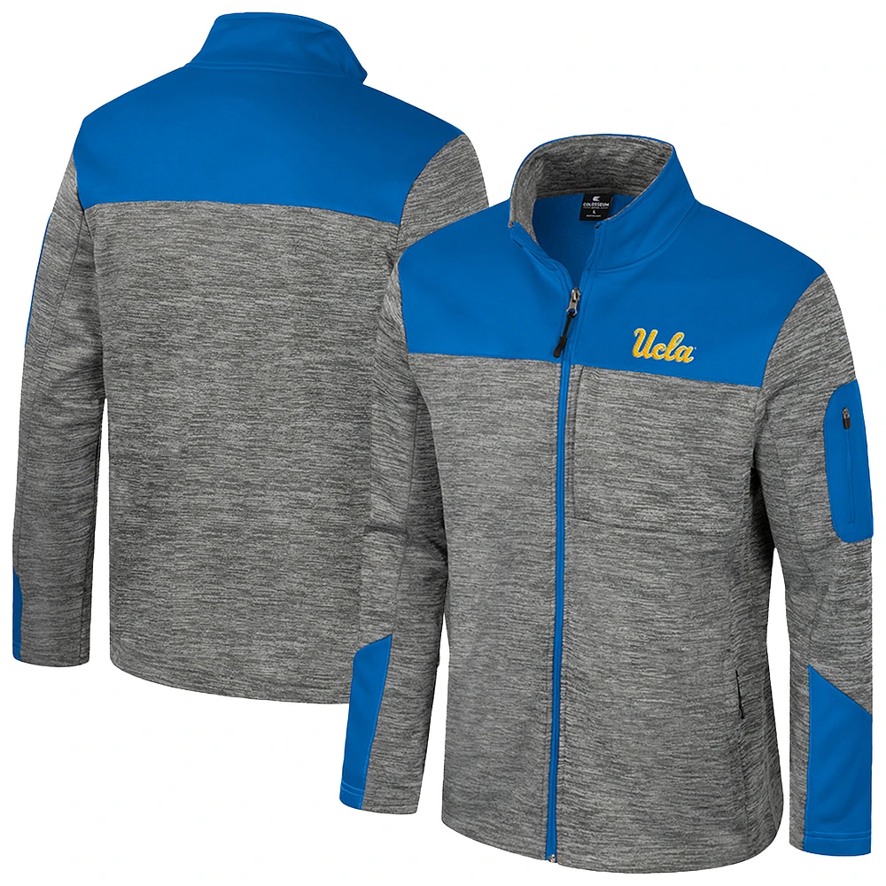 Men's Colosseum Gray/Blue UCLA Bruins Guard Full-Zip Jacket