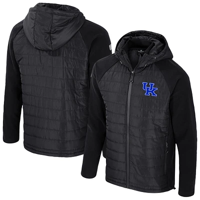 Men's Colosseum Black Kentucky Wildcats Block The Sun Full-Zip Hooded Jacket