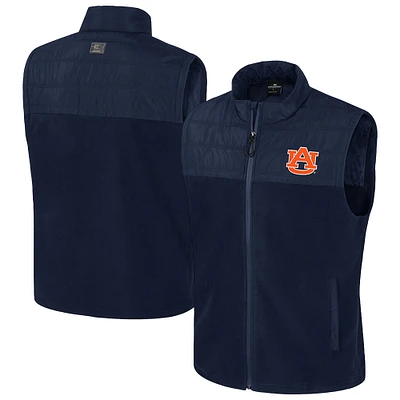 Men's Colosseum Navy Auburn Tigers Block The Sun Full-Zip Vest