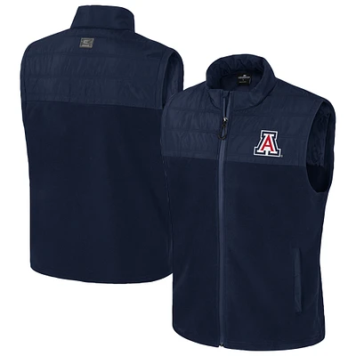 Men's Colosseum Navy Arizona Wildcats Block The Sun Full-Zip Vest