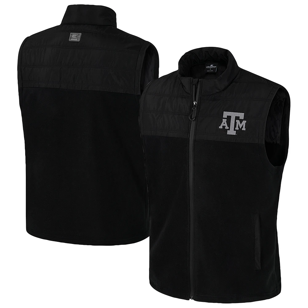 Men's Colosseum Black Texas A&M Aggies Block The Sun Full-Zip Vest