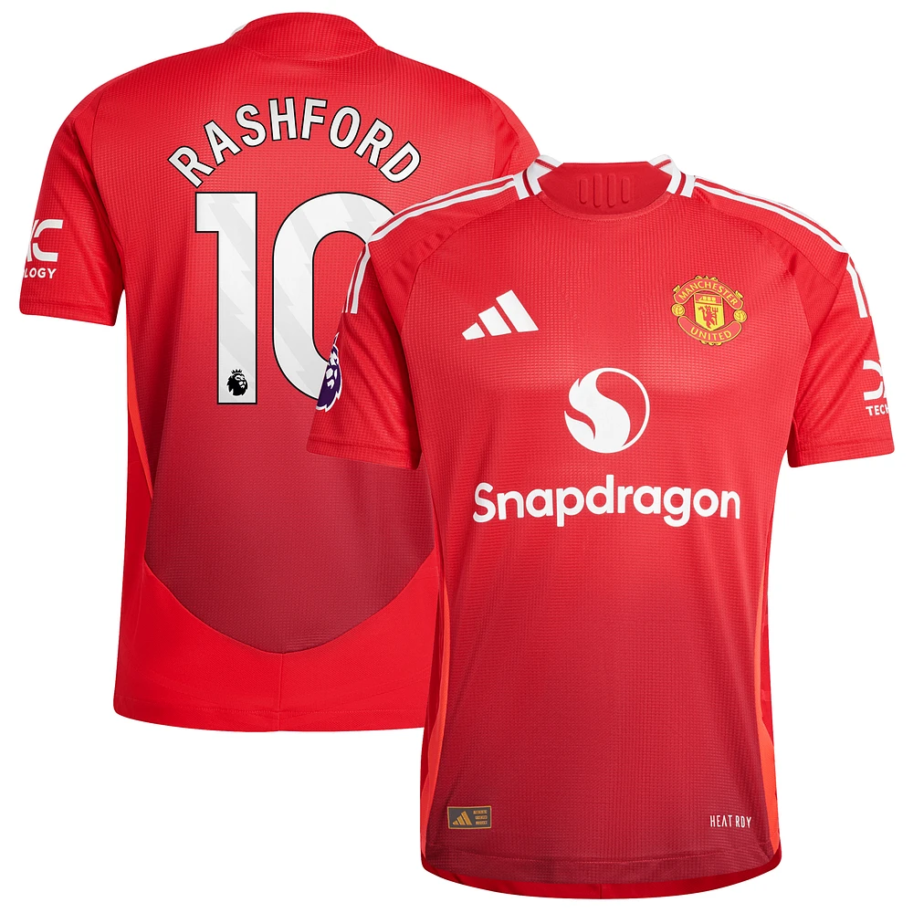 Men's adidas Marcus Rashford Red Manchester United 2024/25 Home Authentic Player Jersey