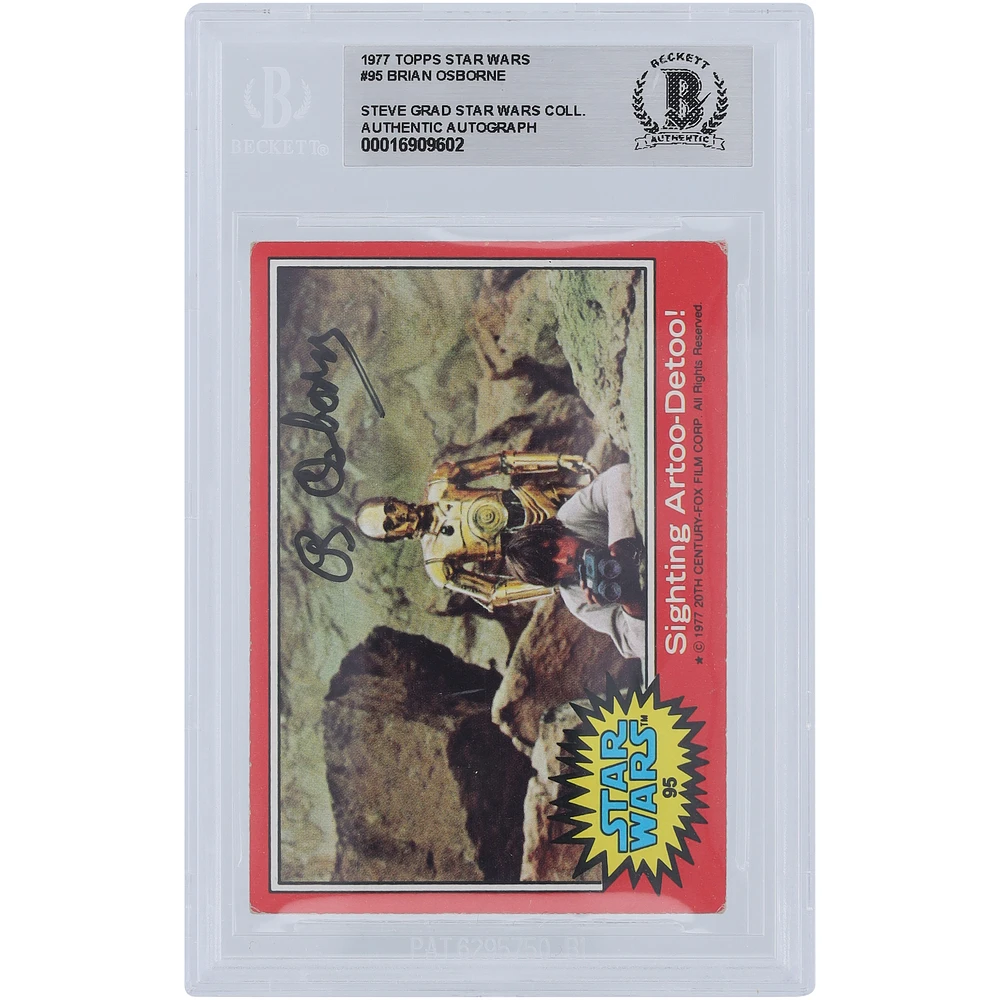 Brian Osborne Star Wars Autographed 1977 Topps #95 BGS Authenticated Card