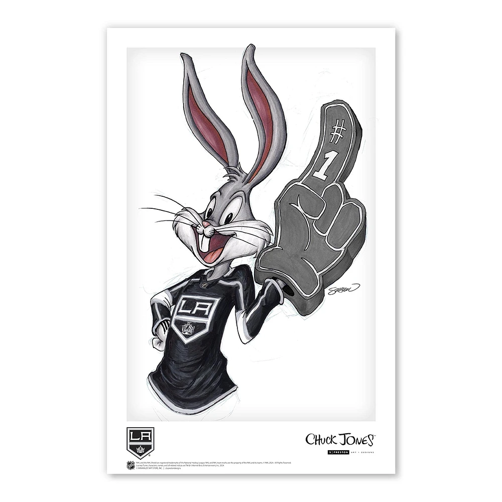 Bugs Bunny Los Angeles Kings 11" x 17" Looney Tunes Poster Print