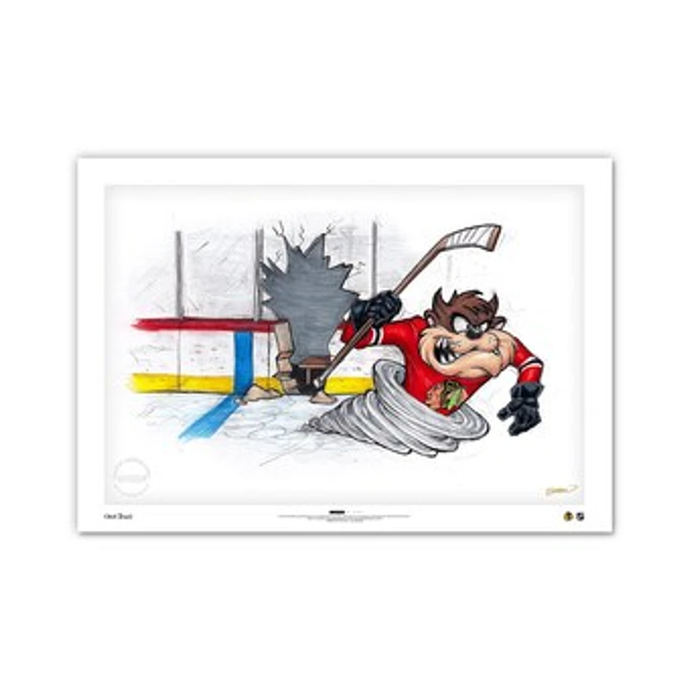Tasmanian Devil Chicago Blackhawks 14" x 20" Looney Tunes Limited Edition Fine Art Print