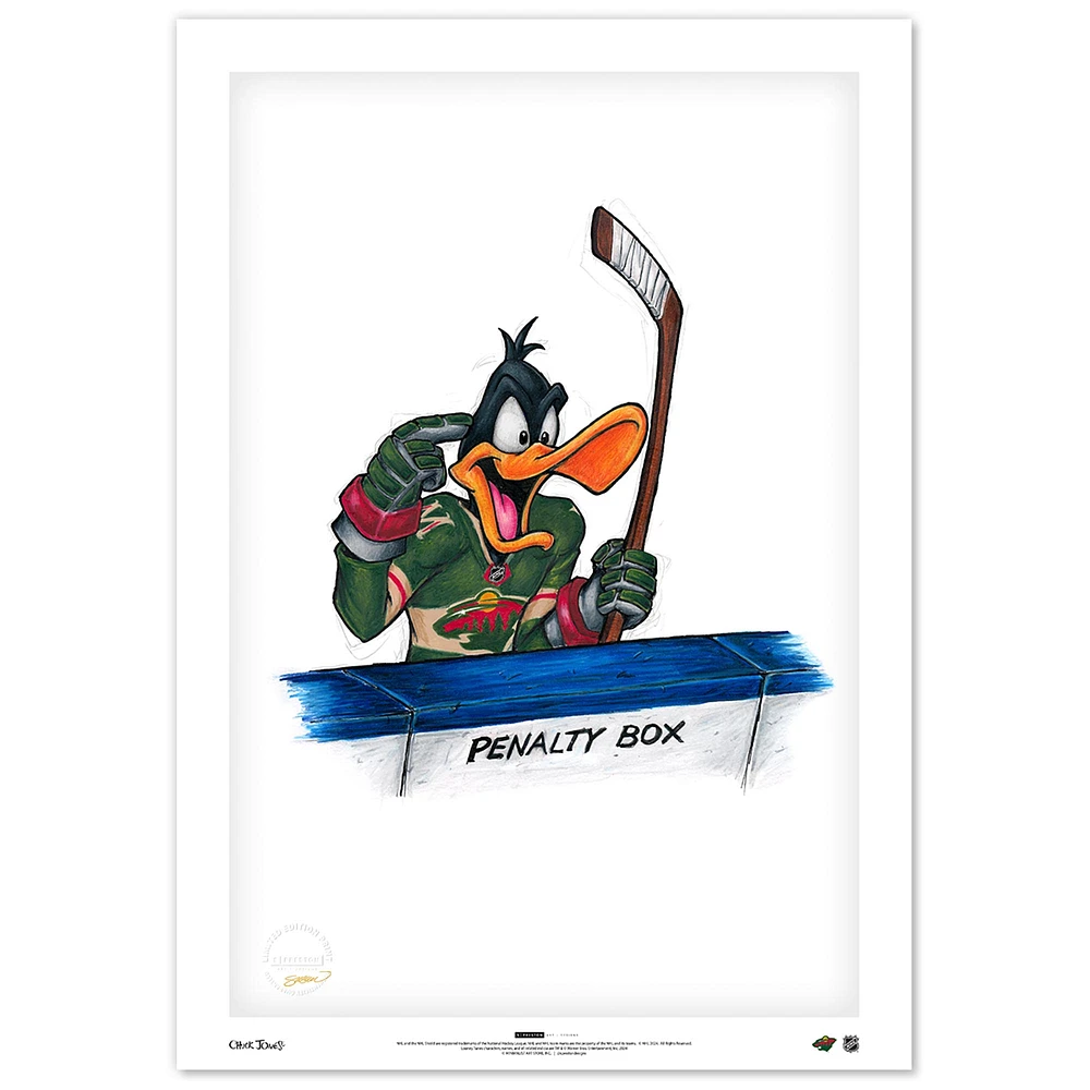 Daffy Duck Minnesota Wild 14" x 20" Looney Tunes Limited Edition Fine Art Print