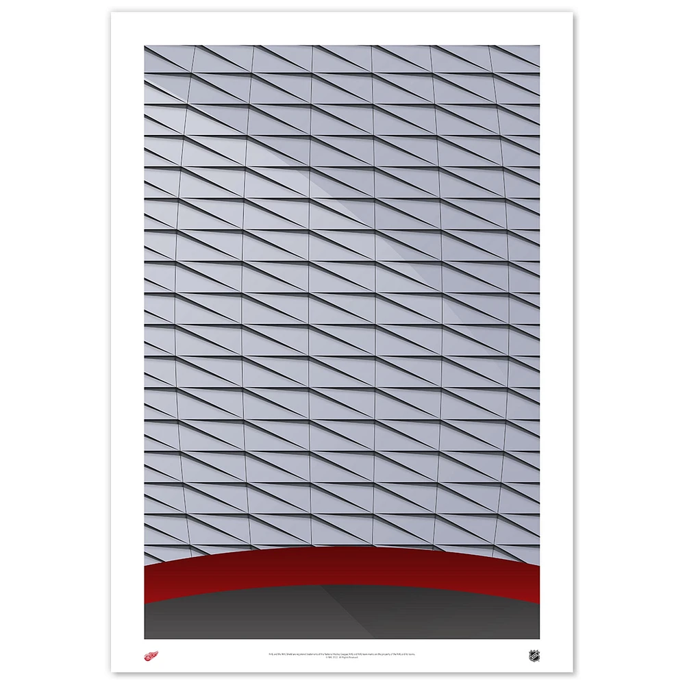 Detroit Red Wings 24" x 36" Minimalist Stadium Fine Art Print