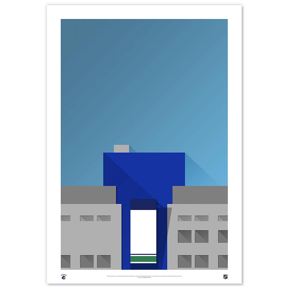 Vancouver Canucks 24" x 36" Minimalist Stadium Fine Art Print