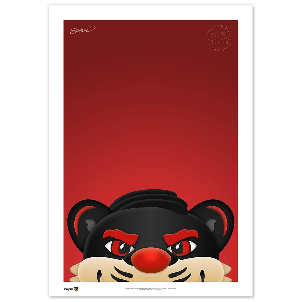 Cincinnati Bearcats 24" x 36" Limited Edition Mascot Fine Art Print