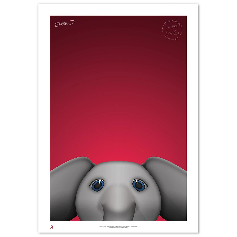 Alabama Crimson Tide 24" x 36" Limited Edition Mascot Fine Art Print