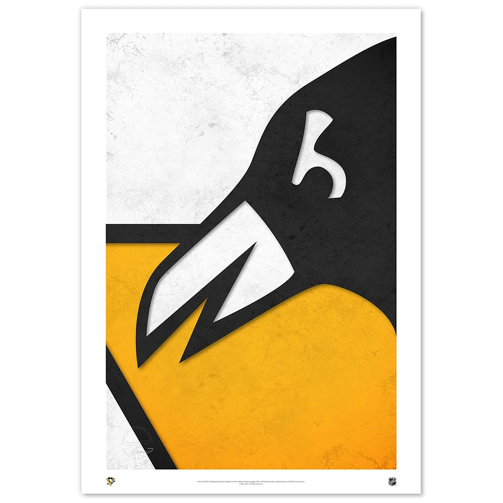 Pittsburgh Penguins 14" x 20" Minimalist Logo Limited Edition Fine Art Print