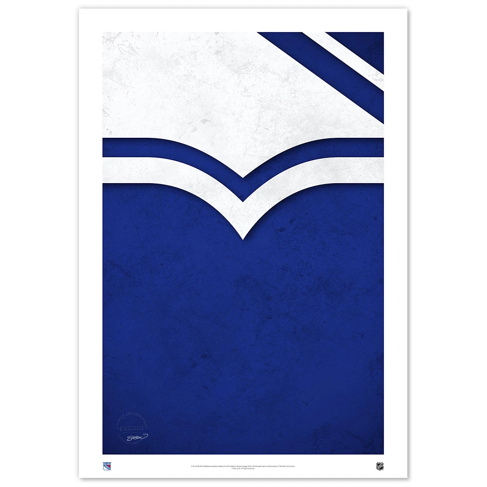 New York Rangers 14" x 20" Minimalist Logo Limited Edition Fine Art Print