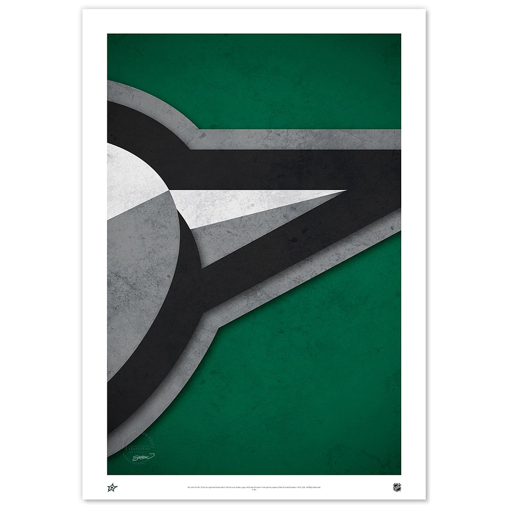 Dallas Stars 24" x 36" Minimalist Logo Limited Edition Fine Art Print