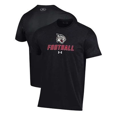 Men's Under Armour Black Davidson Wildcats Football Performance T-Shirt