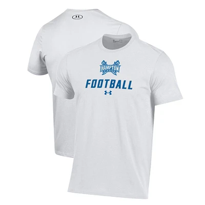 Men's Under Armour White Hampton Pirates Football Performance T-Shirt