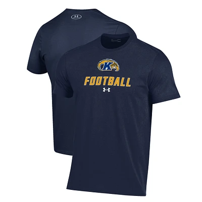 Men's Under Armour Navy Kent State Golden Flashes Football Performance T-Shirt
