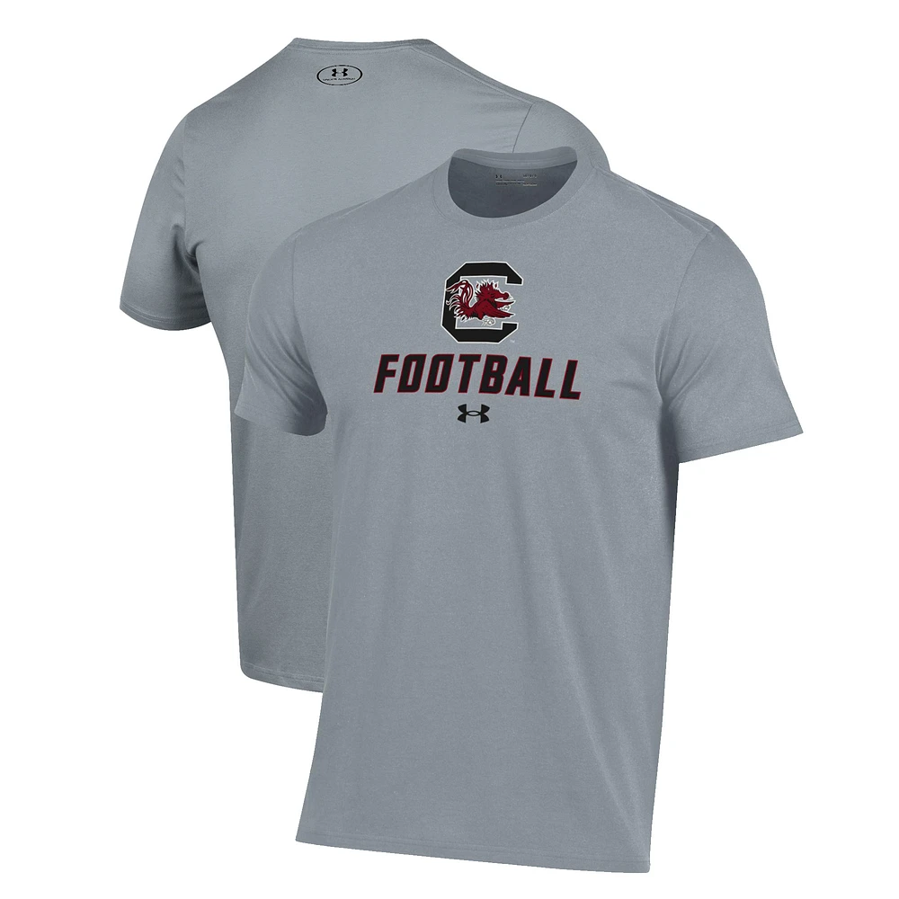 Men's Under Armour Grey South Carolina Gamecocks Football Performance T-Shirt