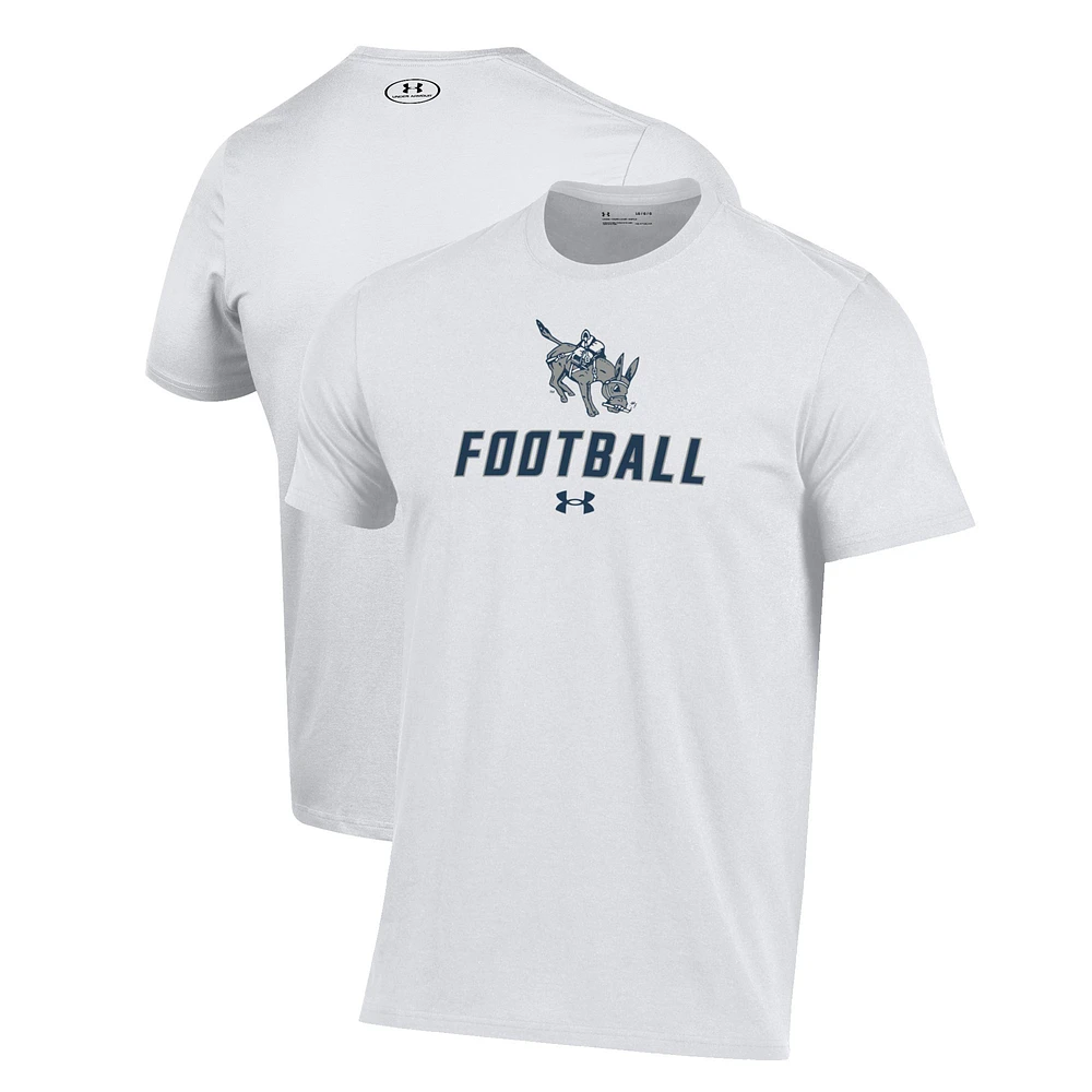 Men's Under Armour White Colorado School of Mines Orediggers Football Performance T-Shirt