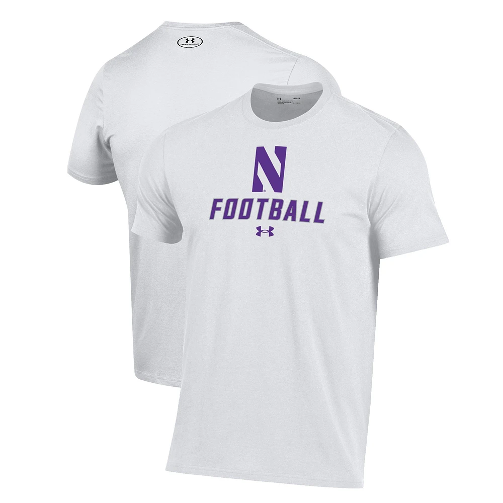 Men's Under Armour White Northwestern Wildcats Football Performance T-Shirt
