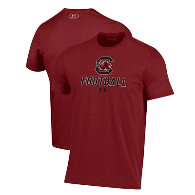 Men's Under Armour Garnet South Carolina Gamecocks Football Performance T-Shirt