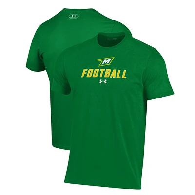 Men's Under Armour Green McDaniel Terror Football Performance T-Shirt