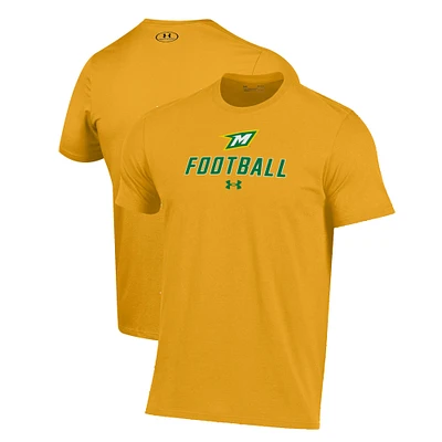 Men's Under Armour Gold McDaniel Green Terror Football Performance T-Shirt