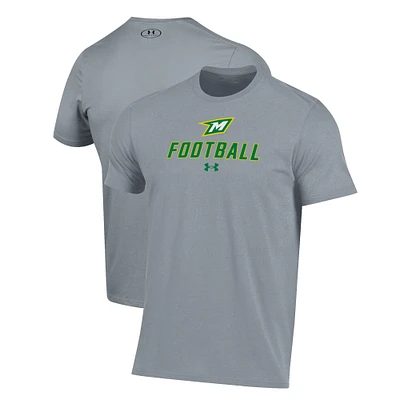 Men's Under Armour Grey McDaniel Green Terror Football Performance T-Shirt