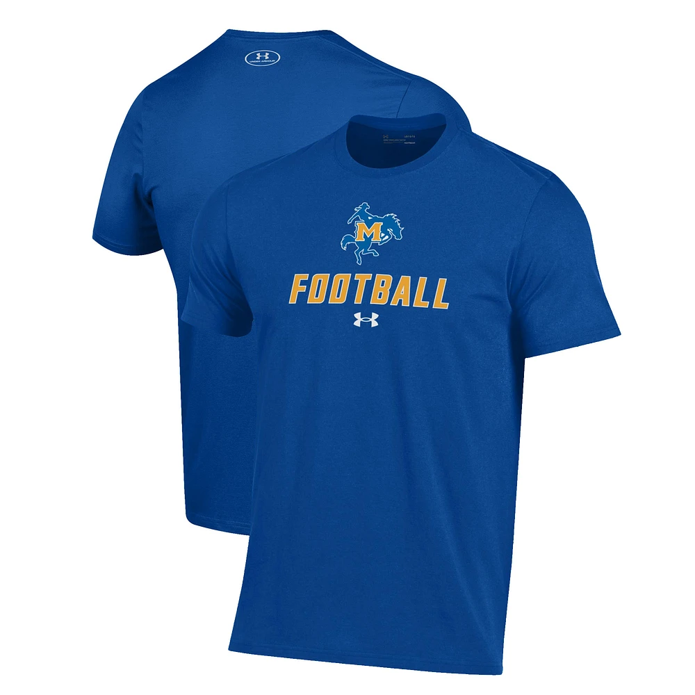 Men's Under Armour Royal McNeese State Cowboys Football Performance T-Shirt