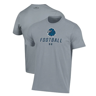 Men's Under Armour Grey Monmouth Hawks Football Performance T-Shirt