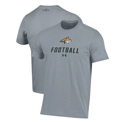 Men's Under Armour Grey Montana State Bobcats Football Performance T-Shirt