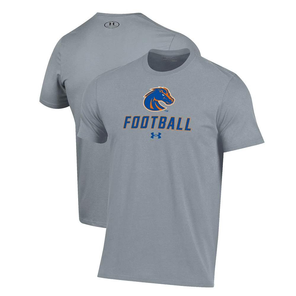 Men's Under Armour Grey Boise State Broncos Football Performance T-Shirt